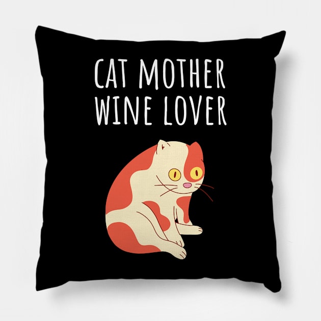 Cat Mother Wine Lover Pillow by juinwonderland 41