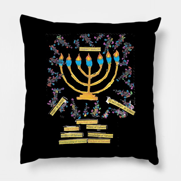 Shabbat Shalom Pillow by @ Shalom Family