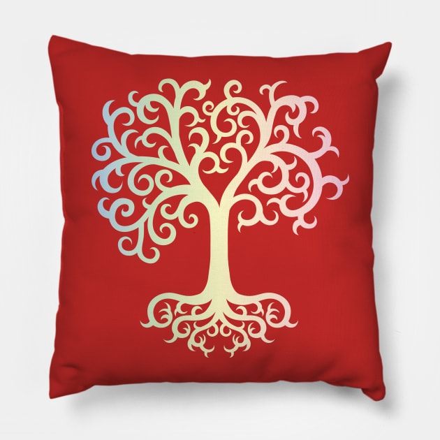 Tribal Tree Pillow by AVEandLIA