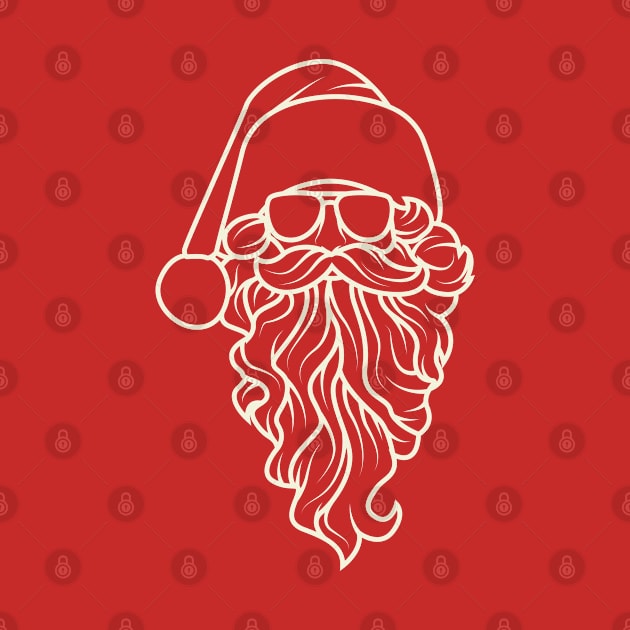 Aesthetic Lineart Santa Claus Merry Christmas by crissbahari