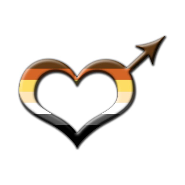 Heart-Shaped Gay Bear Pride Male Gender Symbol by LiveLoudGraphics