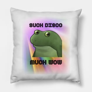 Froge Meme Such Disco Much Wow Pillow