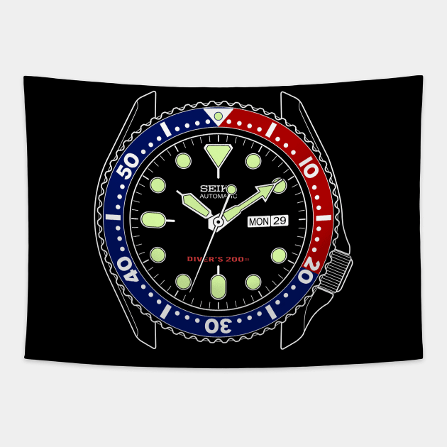 SEIKO SKX 009 Tapestry by HSDESIGNS