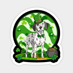 Dalmatian Leprechaun St Patricks Day Irish Dog Magnet