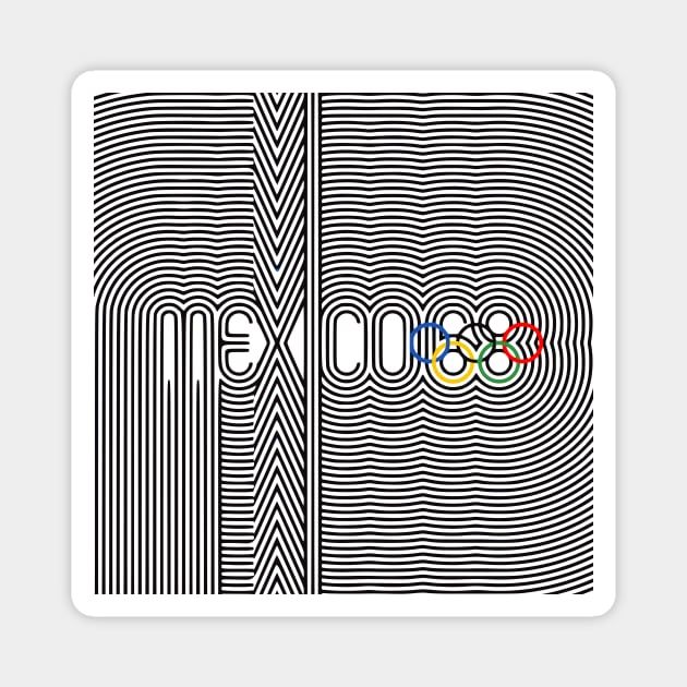 Mexico 68 Olympic Games Magnet by ezioman