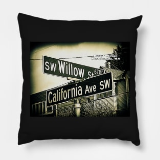 SW Willow Street & California Avenue SW, West Seattle, WA by Mistah Wilson Pillow