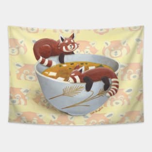 Sleeping Red Pandas Tapestry