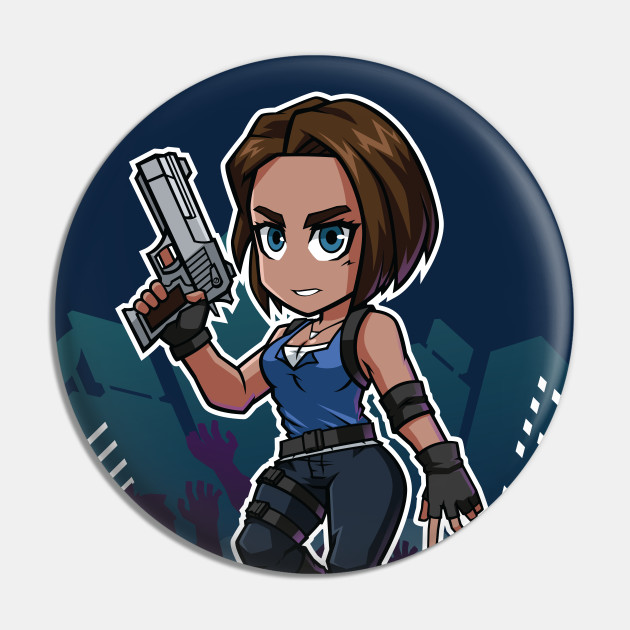 Jill Valentine v2 Chibi RE3 Remake - Jill Valentine - Pin