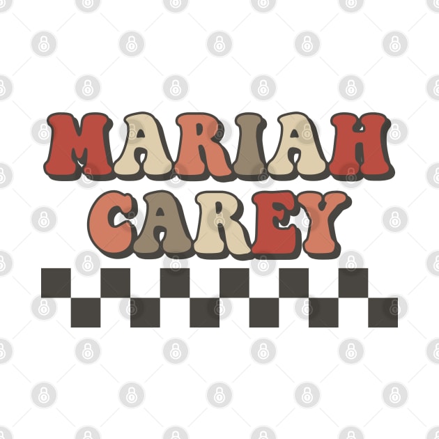 Mariah Carey Checkered Retro Groovy Style by Time Travel Style