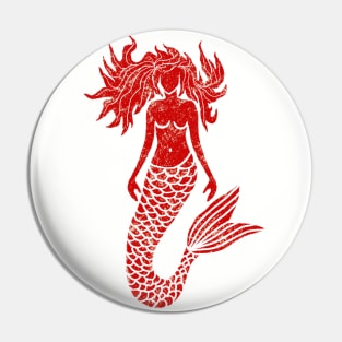 Print of mermaid Pin