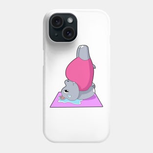 Hippo at Yoga Fitness Phone Case