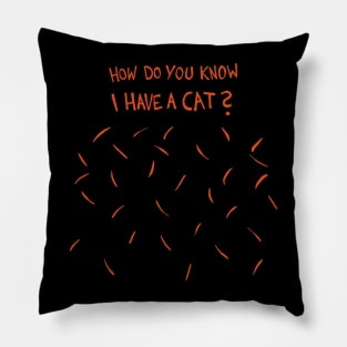 How Do You Know I Have A Cat (Orange / Red Cat Hair) Pillow