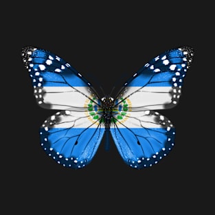 Salvadoran Flag  Butterfly - Gift for Salvadoran From El Salvador T-Shirt