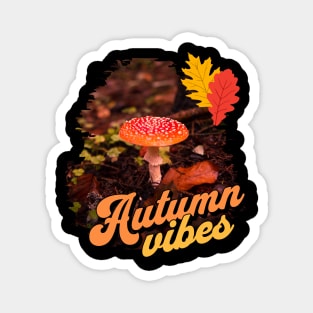 Autumn Vibes, red mushroom Magnet