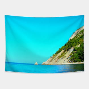 Scenery with Mount Conero, Scoglio della Vela, Adriatic Sea Tapestry