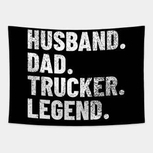 Husband Dad Trucker Legend Tapestry