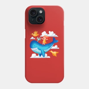 Children Whale Flying Phone Case