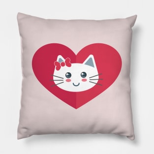 Cute cat in my heart Pillow