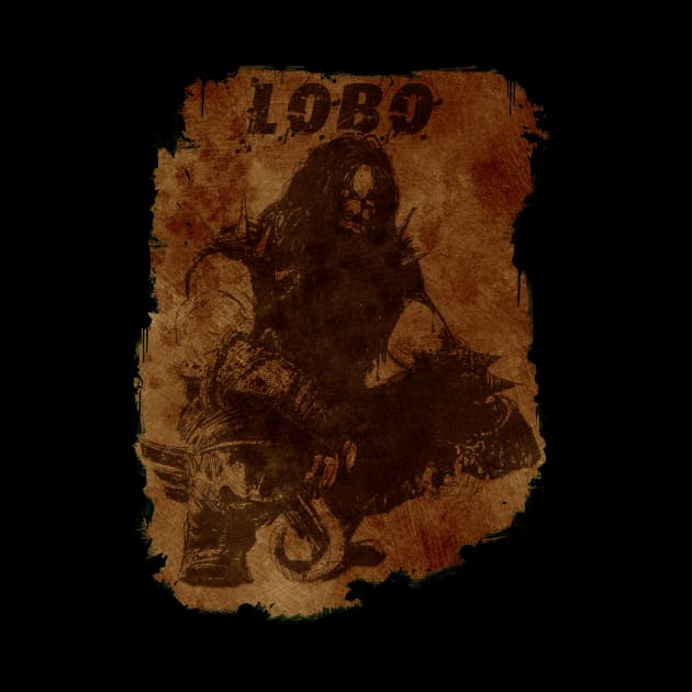 Lobo Silhouette (w/ Grunge Backround) by enfuego360