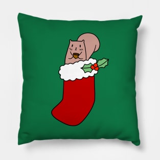 Stocking Squirrel Pillow