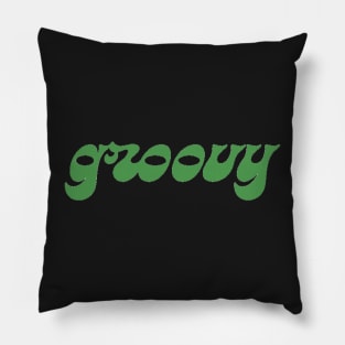 groovy font 2 Pillow