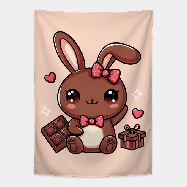 Chocolate Bunny Tapestry by CreativeSage