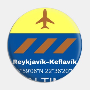 Reykjavik Keflavik KEF airport 2 Pin