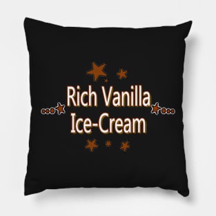 Rich Vanilla Ice-Cream Sticker Pillow