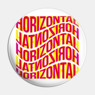 Horizontal Waves Typography (Magenta Yellow Red) Pin