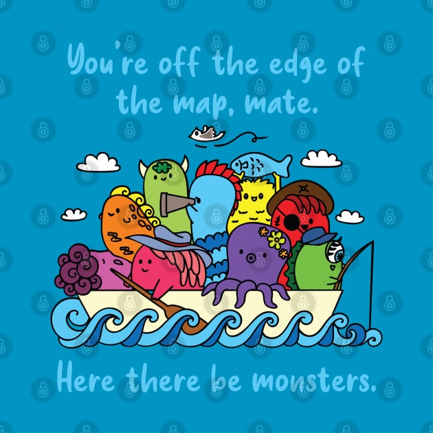 Cute monsters out for high seas adventure by FrogAndToadsWorkshop