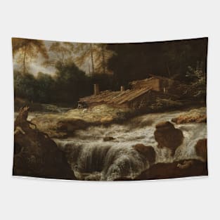 Landscape with a Waterfall by Allaert van Everdingen Tapestry