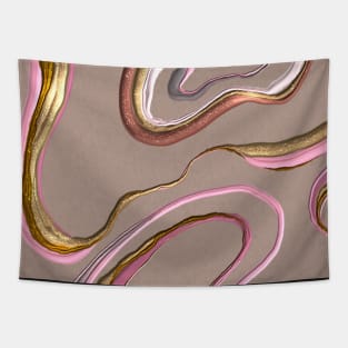 Rose gold abstract Tapestry