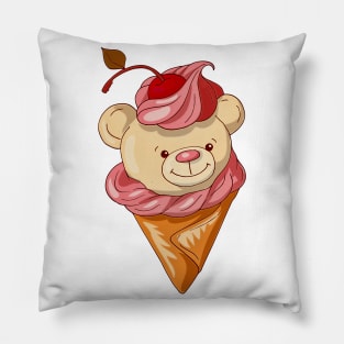 Bear in Ice cream Cone Pillow