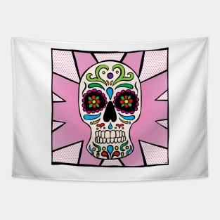 Sugar Skull - Pink Tapestry