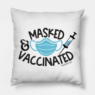 Vaccinated and Masked Pillow