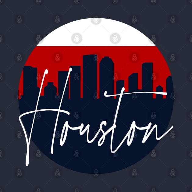 Houston Skyline Football Colors by funandgames