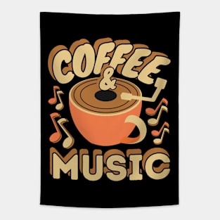 Coffee and music Tapestry