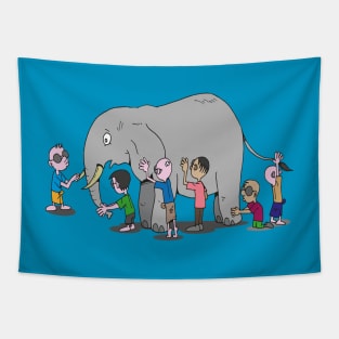 Blind Men and an Elephant Story Design Tapestry