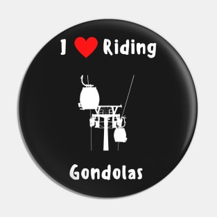 Ski gondola mountain altitude cable car and ski lift lover Pin