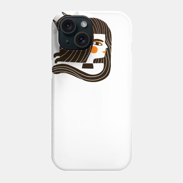 Cat Lady Phone Case by Zazavectorarts