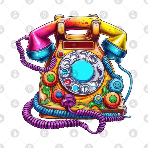 Retro 90s Landline by Chromatic Fusion Studio