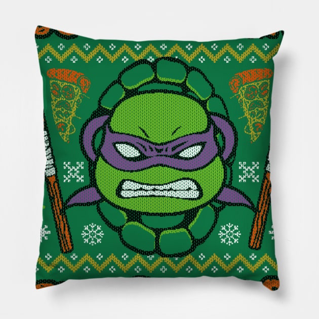 A Very Donatello Christmas Pillow by Arinesart