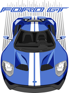 Ford GT-blue and white Magnet