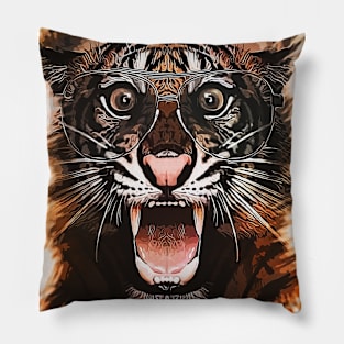 Surprised Tiger - Caricature Pillow