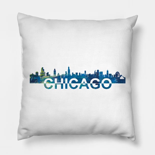 Chicago Skyline Pillow by artshop77