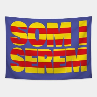 Catalonia Motto Flag Tapestry