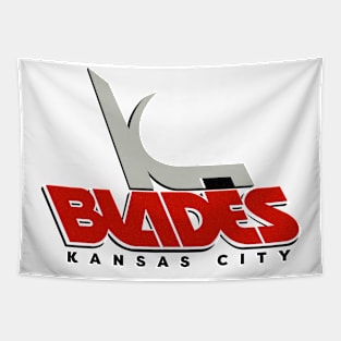 Retro Kansas City Blades IHL Hockey 1190 Tapestry