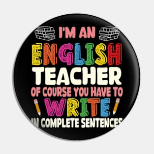 English Teacher Grammar Editor Professor Writer Linguistics Pin