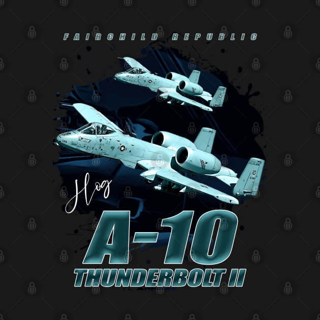 Fairchild A-10 Thunderbolt II Warthog Fighterjet by aeroloversclothing