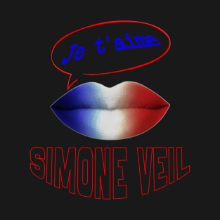 FRENCH KISS JE T'AIME SIMONE VEIL T-Shirt